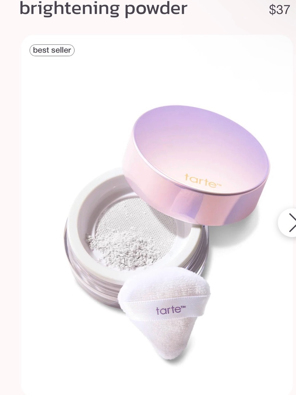 Tarte Creaseless Setting Powder- Translucent
